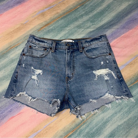 Abercrombie and Fitch High Rise Mom Short mid rise curve love size 6 / 28 - Picture 1 of 6